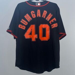 Madison Bumgarner San Francisco Giants #40 Black MLB Baseball Jersey Size Large